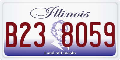 IL license plate B238059