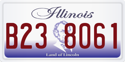 IL license plate B238061