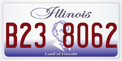 IL license plate B238062