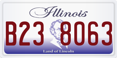 IL license plate B238063