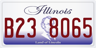 IL license plate B238065