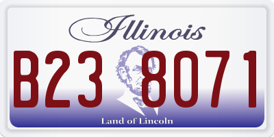 IL license plate B238071