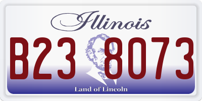 IL license plate B238073