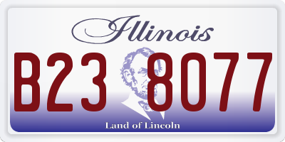 IL license plate B238077
