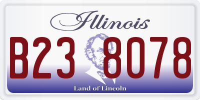 IL license plate B238078