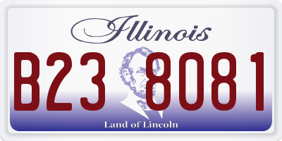 IL license plate B238081