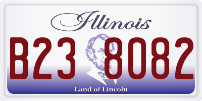 IL license plate B238082