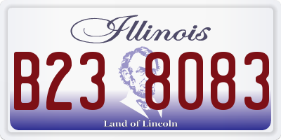 IL license plate B238083
