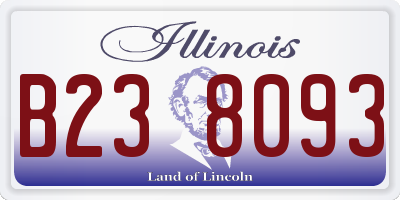 IL license plate B238093