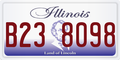 IL license plate B238098