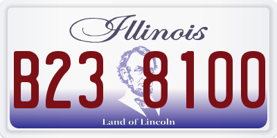 IL license plate B238100