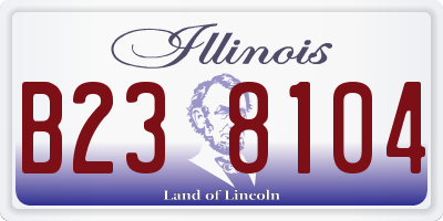 IL license plate B238104