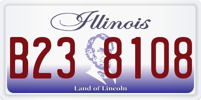 IL license plate B238108