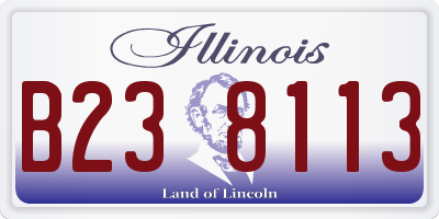 IL license plate B238113