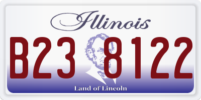IL license plate B238122