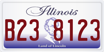 IL license plate B238123