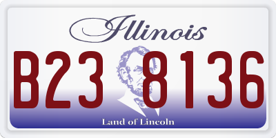 IL license plate B238136