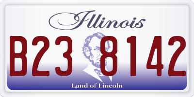 IL license plate B238142