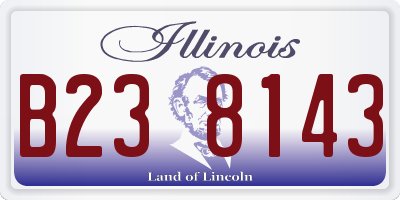 IL license plate B238143