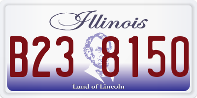 IL license plate B238150