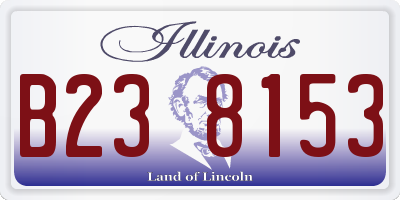 IL license plate B238153