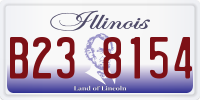 IL license plate B238154