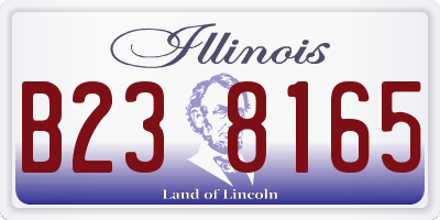 IL license plate B238165