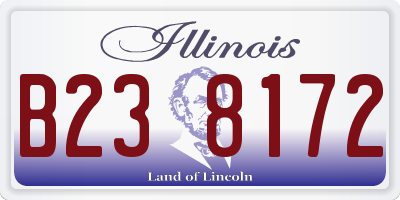 IL license plate B238172