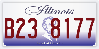 IL license plate B238177