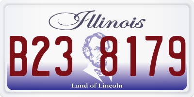 IL license plate B238179