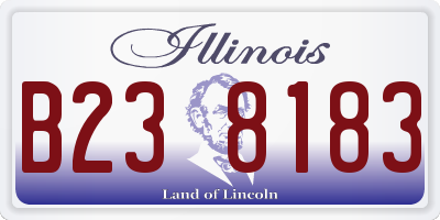 IL license plate B238183