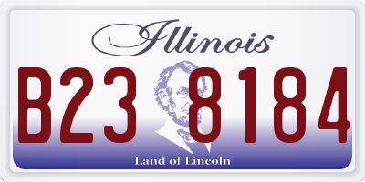 IL license plate B238184