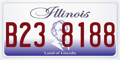 IL license plate B238188