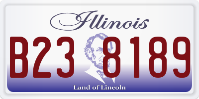 IL license plate B238189