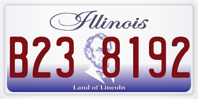 IL license plate B238192