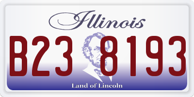 IL license plate B238193