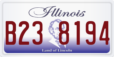 IL license plate B238194