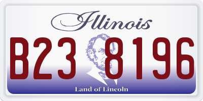 IL license plate B238196