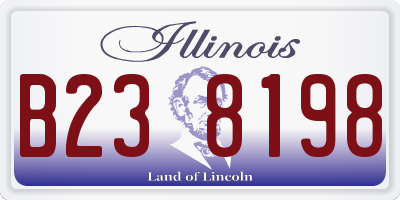 IL license plate B238198