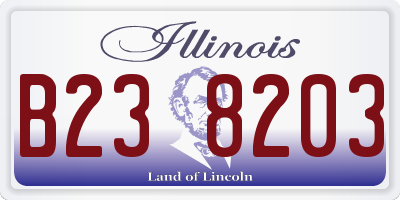IL license plate B238203