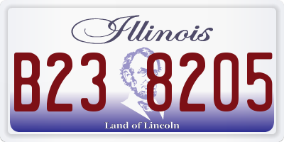 IL license plate B238205