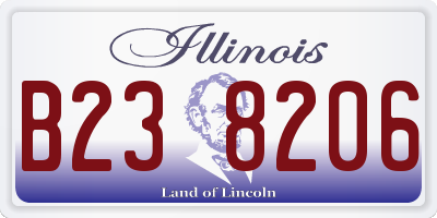 IL license plate B238206