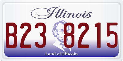 IL license plate B238215