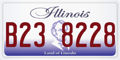 IL license plate B238228