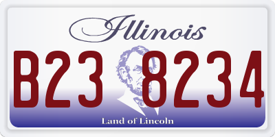 IL license plate B238234