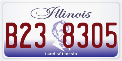 IL license plate B238305