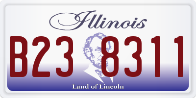 IL license plate B238311