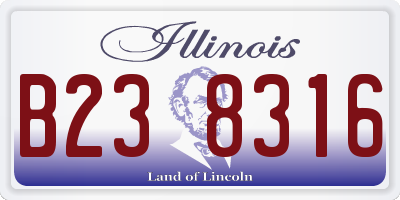 IL license plate B238316