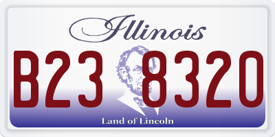 IL license plate B238320