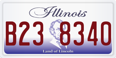 IL license plate B238340